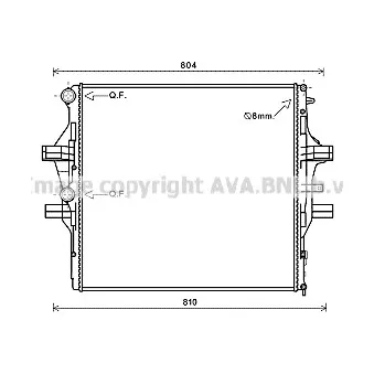 Radiateur, refroidissement du moteur AVA QUALITY COOLING IV2125