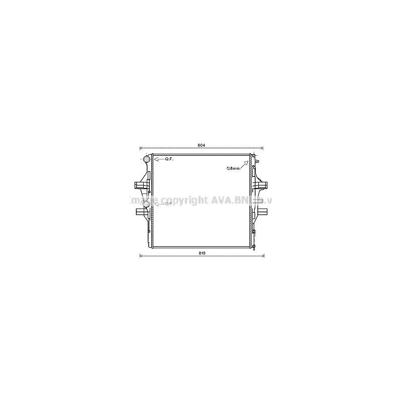 Radiateur, refroidissement du moteur AVA QUALITY COOLING IV2125