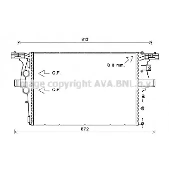 Radiateur, refroidissement du moteur AVA QUALITY COOLING IV2126