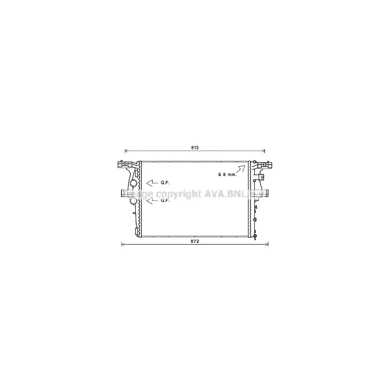 Radiateur, refroidissement du moteur AVA QUALITY COOLING IV2126