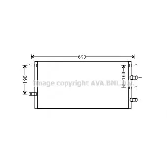 Radiateur, refroidissement du moteur AVA QUALITY COOLING IV2131