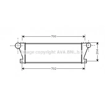 Intercooler, échangeur AVA QUALITY COOLING IV4021