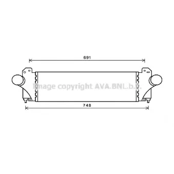Intercooler, échangeur AVA QUALITY COOLING IV4129