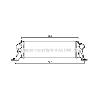 Intercooler, échangeur AVA QUALITY COOLING IV4132