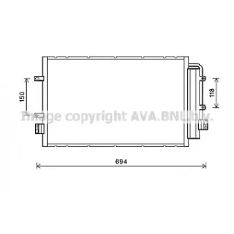 Condenseur, climatisation AVA QUALITY COOLING IV5127D