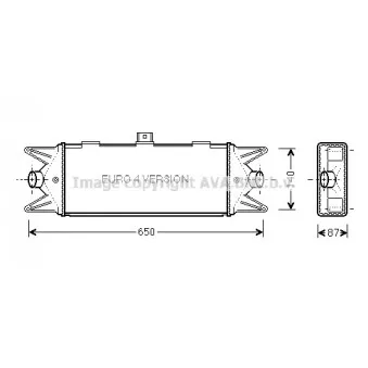 Intercooler, échangeur AVA QUALITY COOLING IVA4045