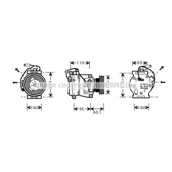 Compresseur, climatisation AVA QUALITY COOLING IVK064