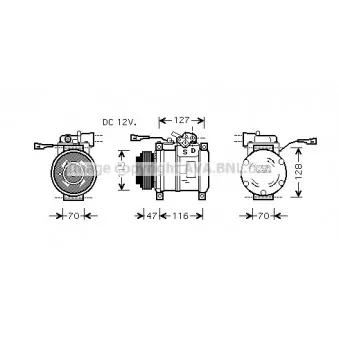 Compresseur, climatisation AVA QUALITY COOLING IVK076