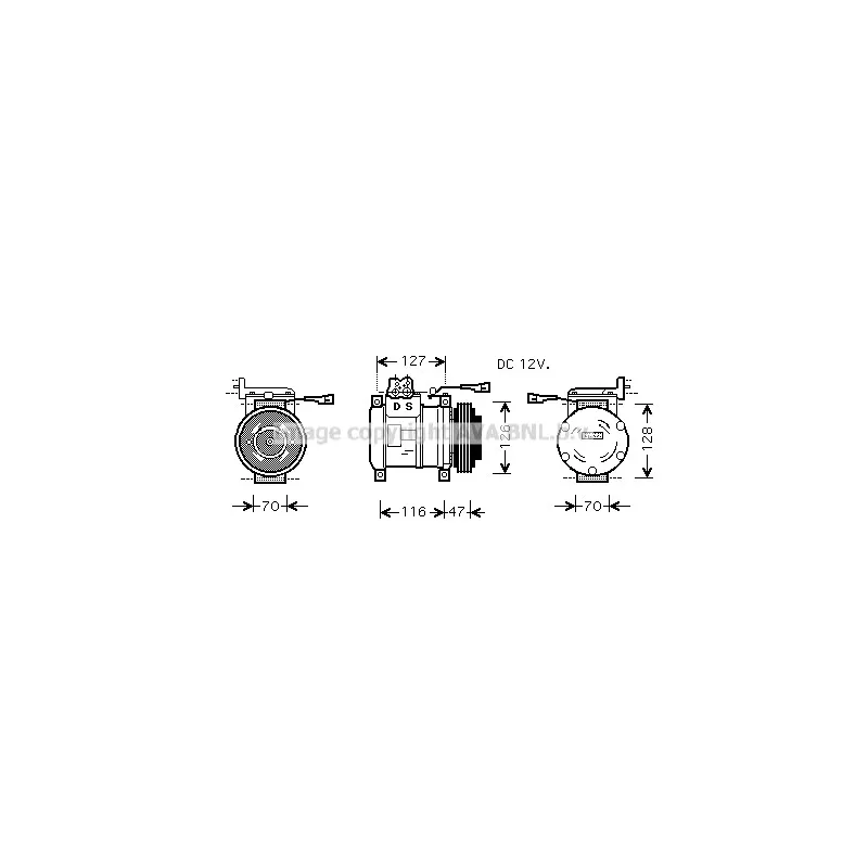 Compresseur, climatisation AVA QUALITY COOLING IVK077
