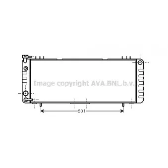 Radiateur, refroidissement du moteur AVA QUALITY COOLING JE2002