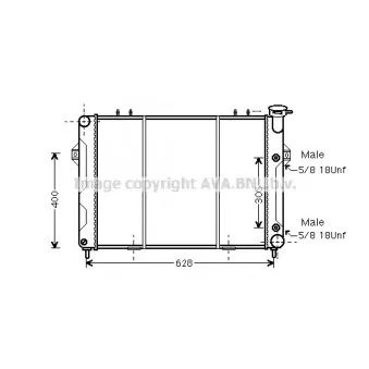 Radiateur, refroidissement du moteur AVA QUALITY COOLING