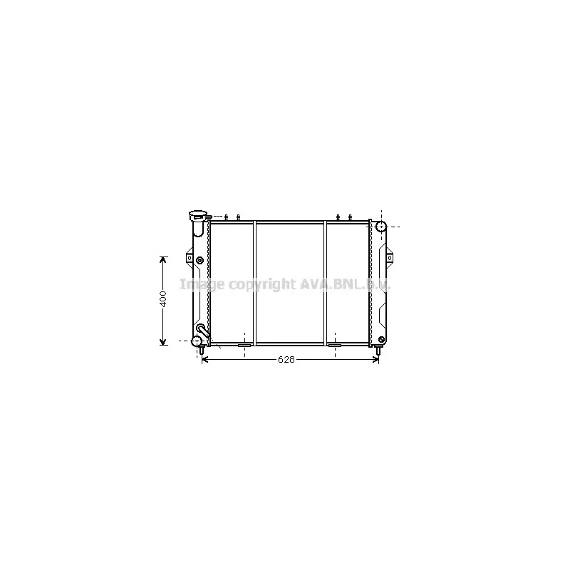 Radiateur, refroidissement du moteur AVA QUALITY COOLING JE2008