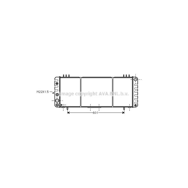 Radiateur, refroidissement du moteur AVA QUALITY COOLING JE2013