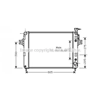 Radiateur, refroidissement du moteur AVA QUALITY COOLING