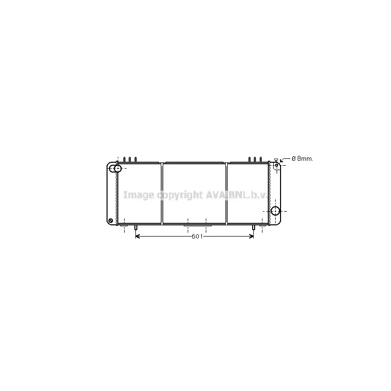 Radiateur, refroidissement du moteur AVA QUALITY COOLING JE2016