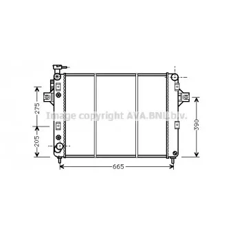 Radiateur, refroidissement du moteur AVA QUALITY COOLING JE2017