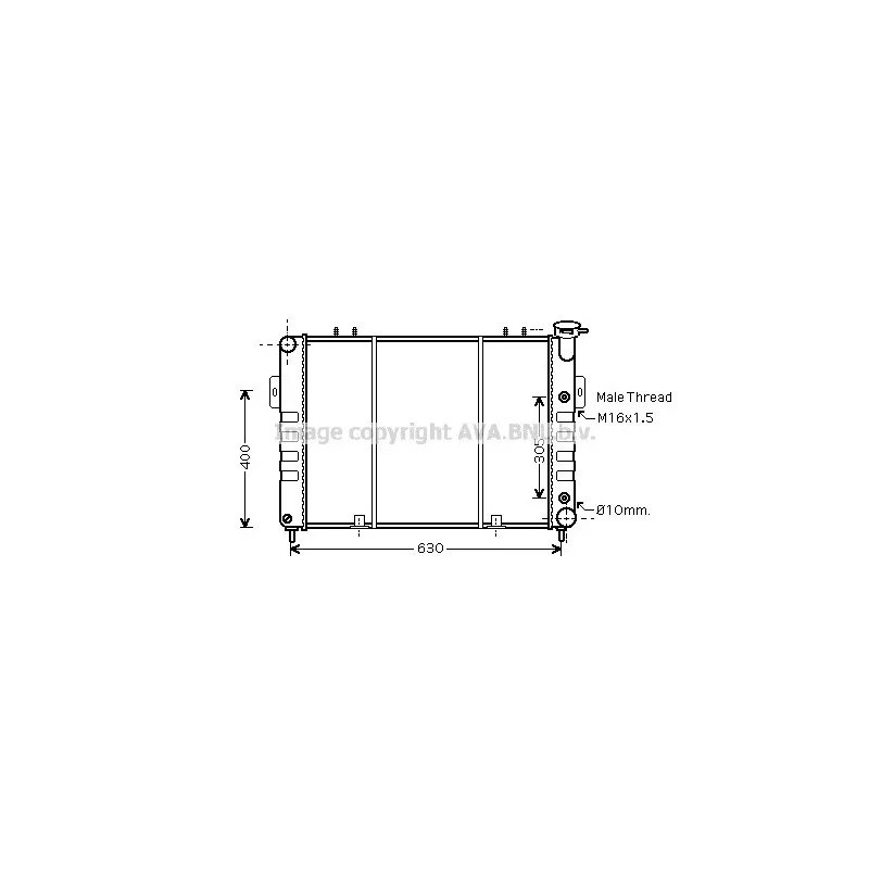 Radiateur, refroidissement du moteur AVA QUALITY COOLING JE2037