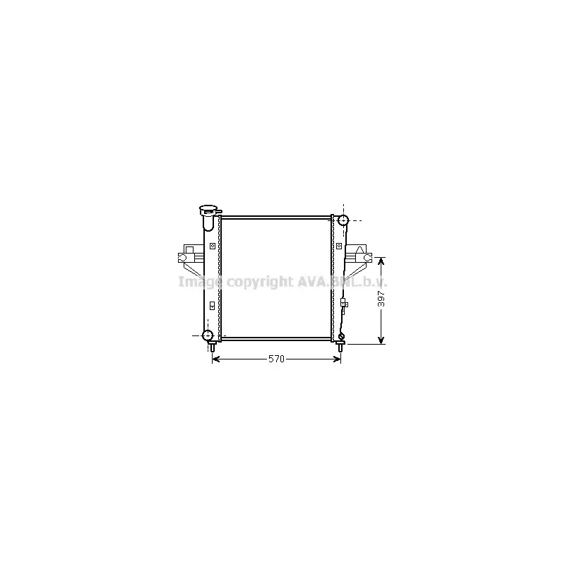 Radiateur, refroidissement du moteur AVA QUALITY COOLING JE2042