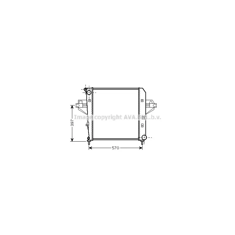 Radiateur, refroidissement du moteur AVA QUALITY COOLING JE2046