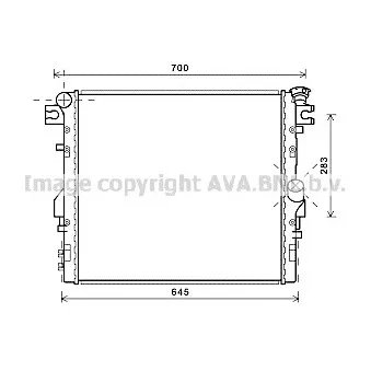 Radiateur, refroidissement du moteur AVA QUALITY COOLING JE2052