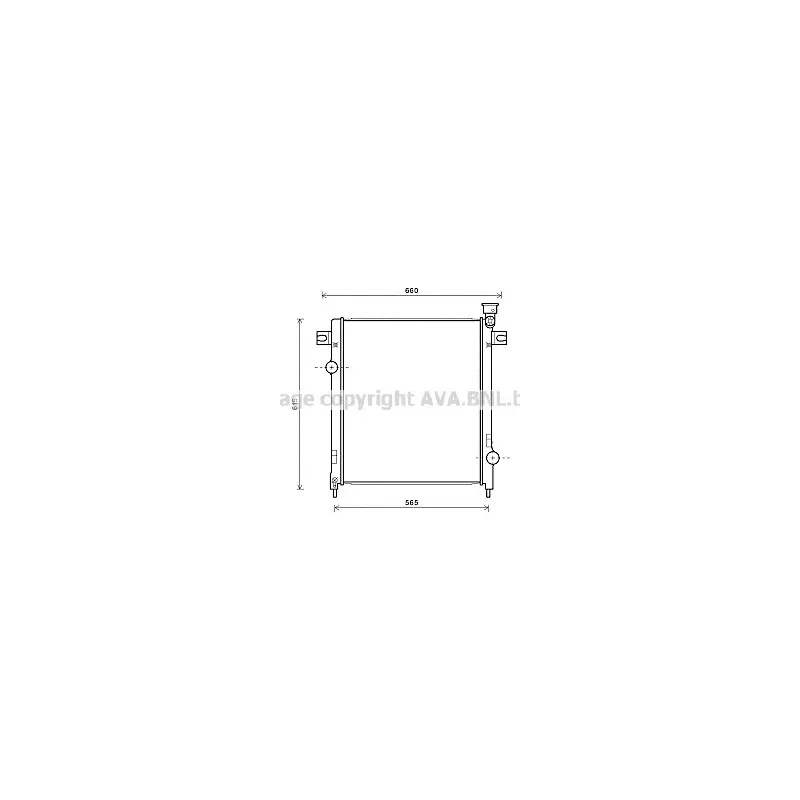 Radiateur, refroidissement du moteur AVA QUALITY COOLING JE2053