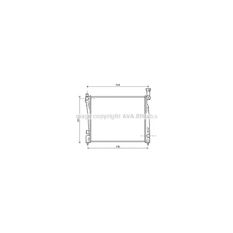 Radiateur, refroidissement du moteur AVA QUALITY COOLING JE2055