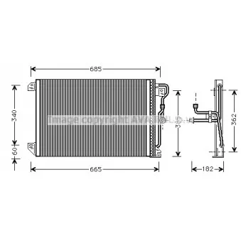 Condenseur, climatisation AVA QUALITY COOLING JE5020