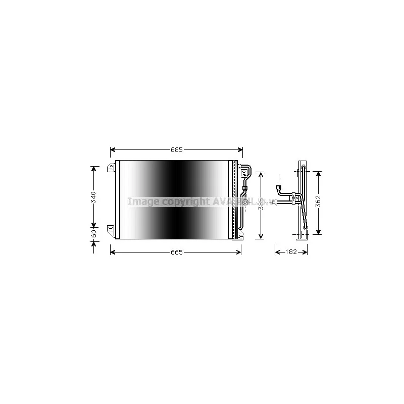 Condenseur, climatisation AVA QUALITY COOLING JE5020