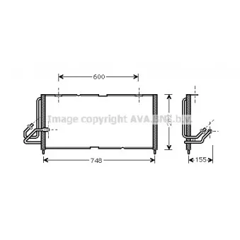 Condenseur, climatisation AVA QUALITY COOLING JE5028