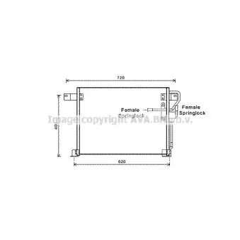Condenseur, climatisation AVA QUALITY COOLING JE5051