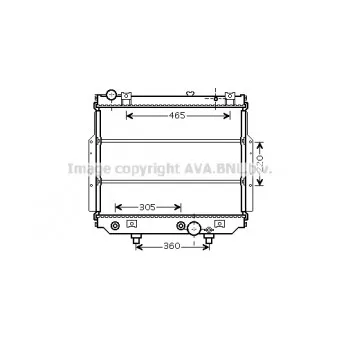 Radiateur, refroidissement du moteur AVA QUALITY COOLING JEA2038