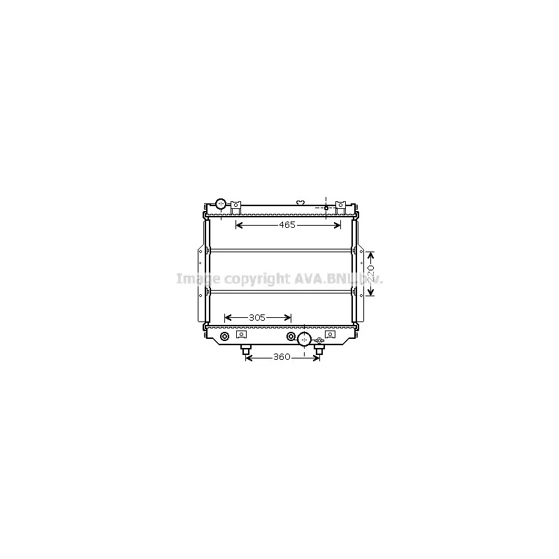 Radiateur, refroidissement du moteur AVA QUALITY COOLING JEA2038