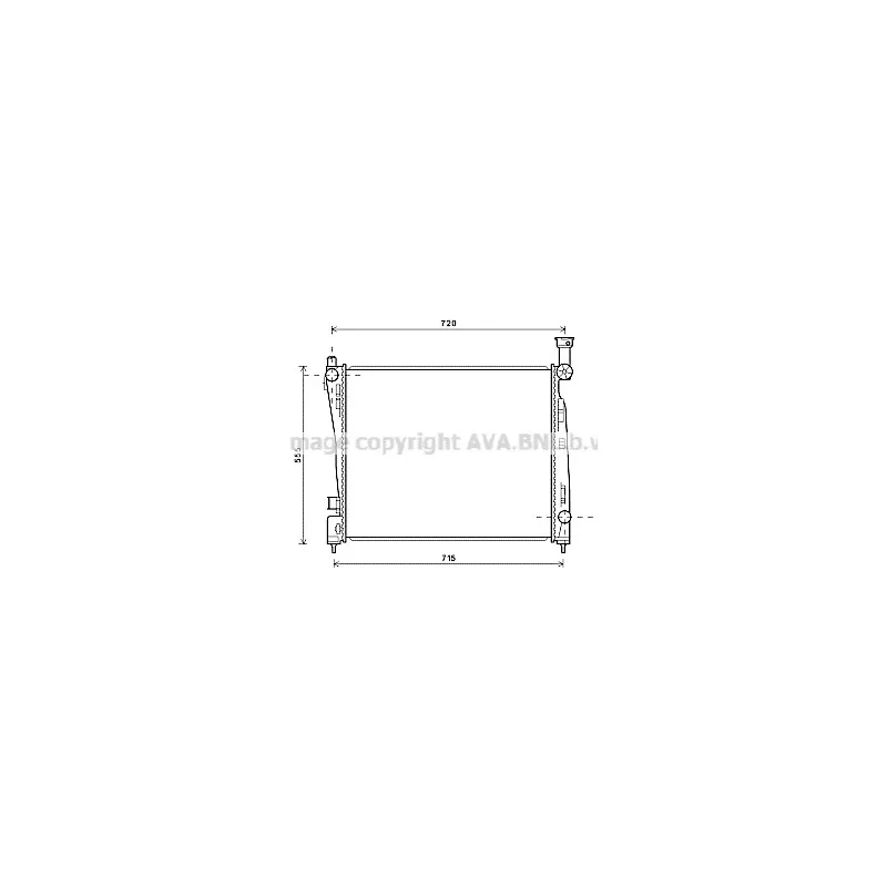 Radiateur, refroidissement du moteur AVA QUALITY COOLING JEA2054