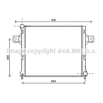 Radiateur, refroidissement du moteur AVA QUALITY COOLING JEA2064