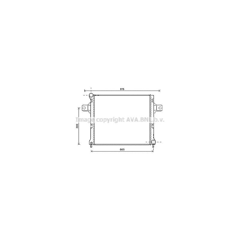 Radiateur, refroidissement du moteur AVA QUALITY COOLING JEA2064