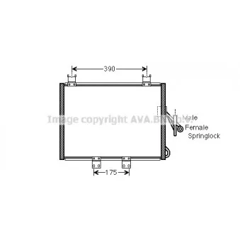 Condenseur, climatisation AVA QUALITY COOLING JEA5048