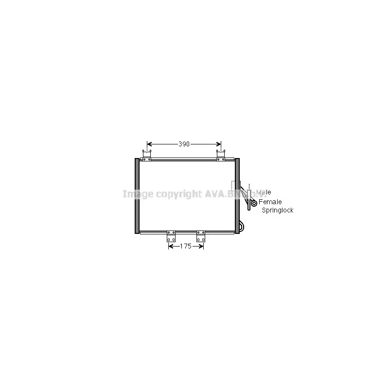 Condenseur, climatisation AVA QUALITY COOLING JEA5048