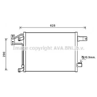 Condenseur, climatisation AVA QUALITY COOLING JEA5049