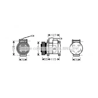 Compresseur, climatisation AVA QUALITY COOLING JEAK032