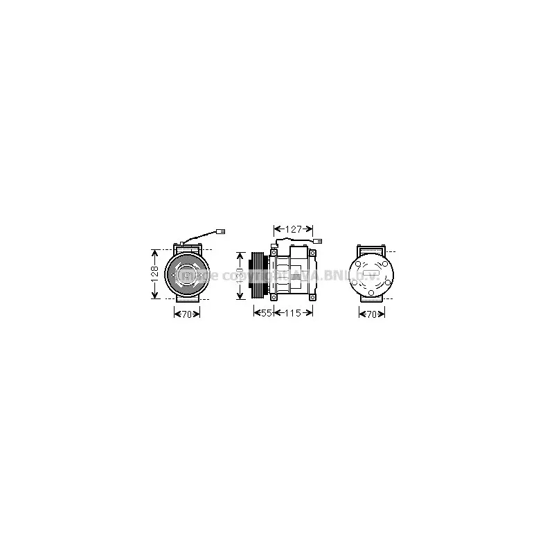 Compresseur, climatisation AVA QUALITY COOLING JEAK032