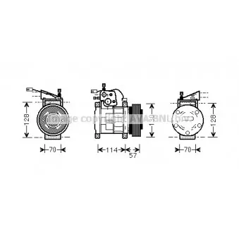 Compresseur, climatisation AVA QUALITY COOLING JEAK034