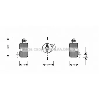Filtre déshydratant, climatisation AVA QUALITY COOLING JED040