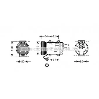 Compresseur, climatisation AVA QUALITY COOLING