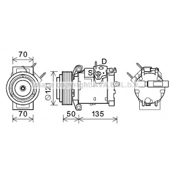 Compresseur, climatisation AVA QUALITY COOLING JEK066