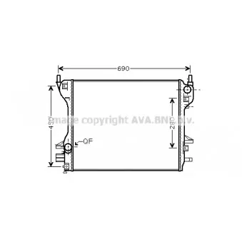 Radiateur, refroidissement du moteur AVA QUALITY COOLING
