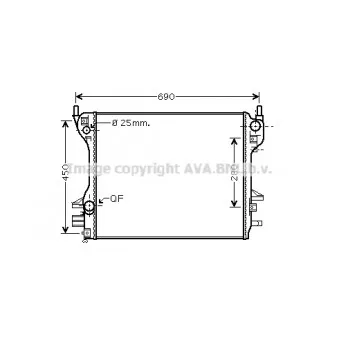 Radiateur, refroidissement du moteur AVA QUALITY COOLING
