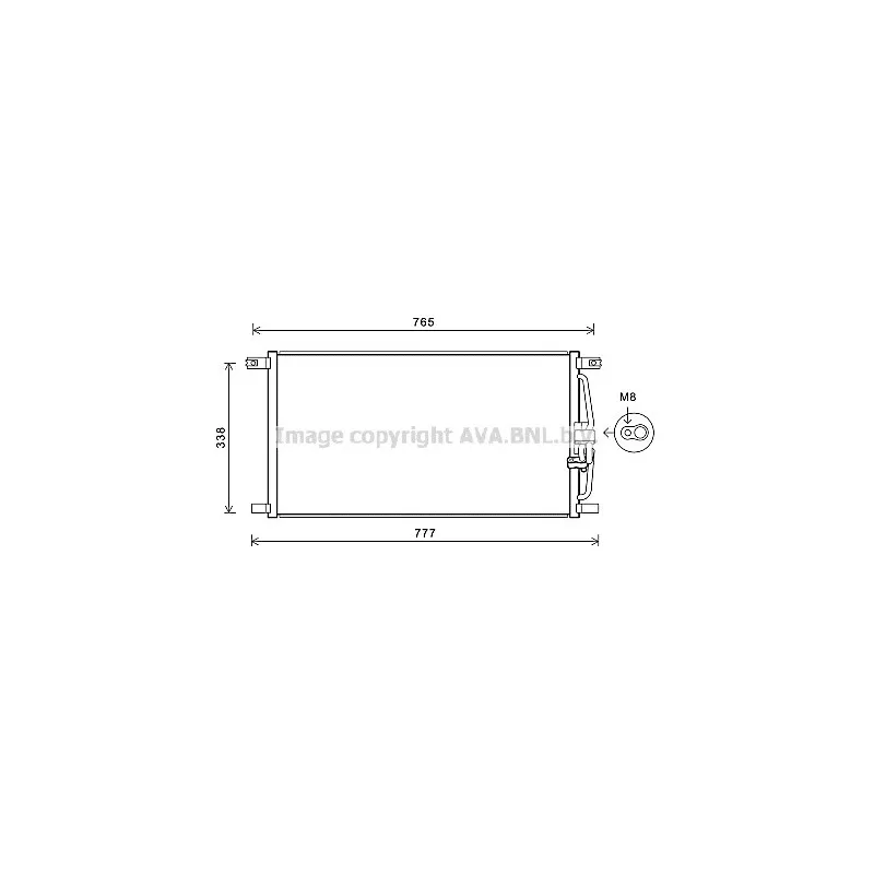 Condenseur, climatisation AVA QUALITY COOLING JR5004