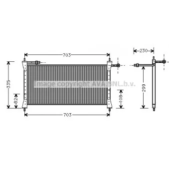 Condenseur, climatisation AVA QUALITY COOLING JR5014