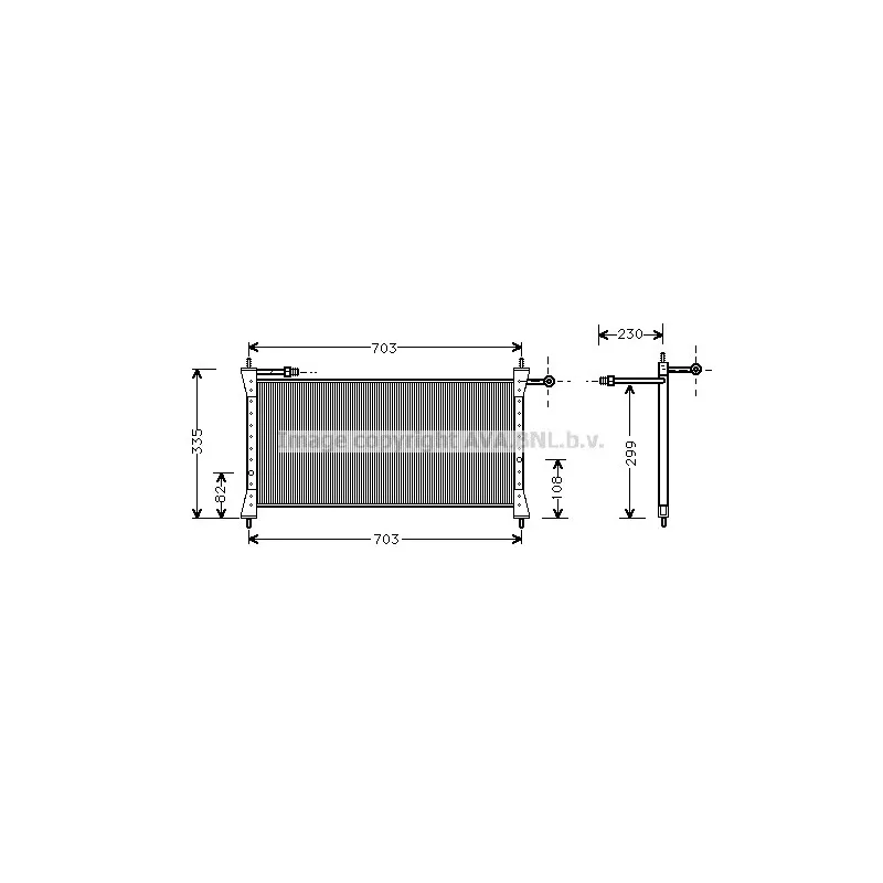 Condenseur, climatisation AVA QUALITY COOLING JR5014