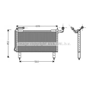 Condenseur, climatisation AVA QUALITY COOLING JR5017